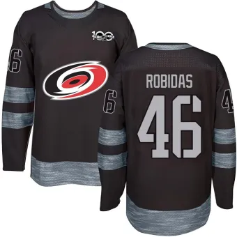 Men's Justin Robidas Carolina Hurricanes 1917-2017 100th Anniversary Jersey - Black Authentic