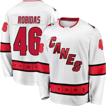 Men's Justin Robidas Carolina Hurricanes Away Premier Jersey - White Breakaway