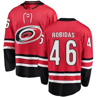 Men's Justin Robidas Carolina Hurricanes Home Jersey - Red Breakaway