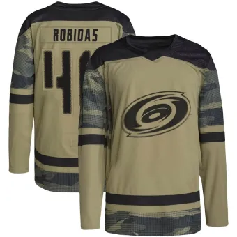 Men's Justin Robidas Carolina Hurricanes Military Appreciation Practice Jersey - Camo Authentic