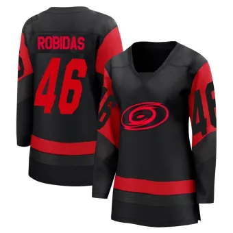 Women's Justin Robidas Carolina Hurricanes 2023 Stadium Series Jersey - Black Breakaway