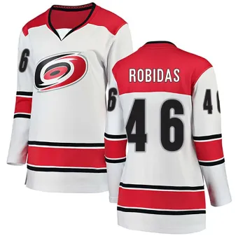 Women's Justin Robidas Carolina Hurricanes Away Jersey - White Breakaway