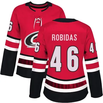 Women's Justin Robidas Carolina Hurricanes Home Jersey - Red Authentic