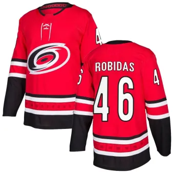 Youth Justin Robidas Carolina Hurricanes Home Jersey - Red Authentic